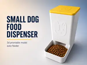 Small Dog Food Dispenser–3D Printable Auto-Feeder