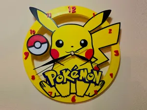 Pikachu Pokemon Clock