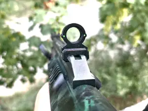 Optic fiber picatinny iron sights