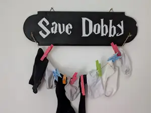 Save Dobby: Odd Sock Line Sign - No AMS - No Glue