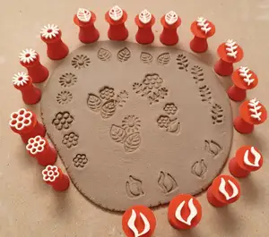 Little stamp for clay flowers and leaf