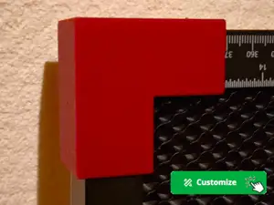 Laser cutter honeycomb backplate corner clip 