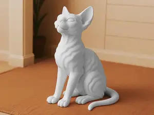 Elegante gato Devon Rex - Decoración