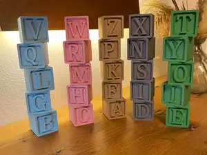 3D Buchstaben Würfel F–J Set | Deko & Geschenk