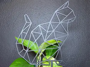 Geometric Cat Plant Trellis