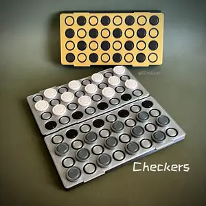 Checkers with travel case board game