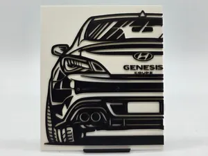 2D Wall Art Hyundai Genesis Coupe