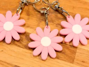 Daisy flower keyring, bagcharm