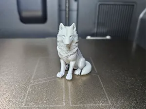 Wolf sitzend - Tiere aus aller Welt
