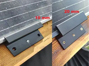 Solar panel holder - 10 mm and 20 mm overlap