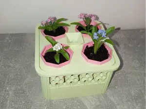 Seed Starter Box 4 Pot Planter |Anzucht Samen