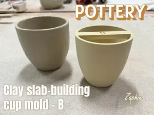 Clay slab building cup mold - B