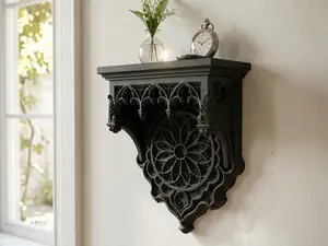 Baroque Wall Shelf - Ornate Display Console