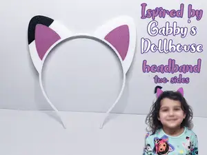 Ispired by Gabby's Dollhouse Headband 2 side