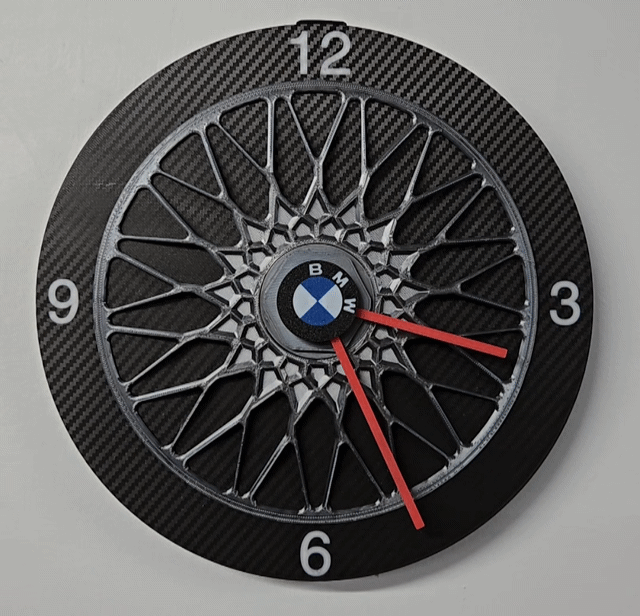 Spinning Center Floating Wheel Clock, multi-logo