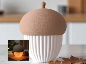 Ribbed acorn container (LED tealight compatible)