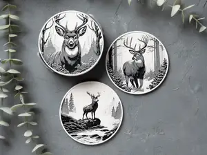 Winter Deer Coasters