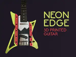 NeonEdge - 3D printed guitar