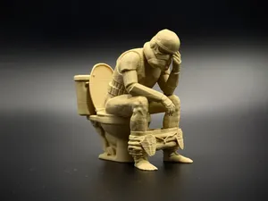 Storm Trooper on a toiler - Everybody Poops Series