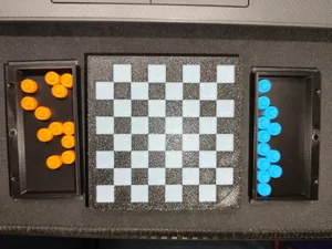 minimalist checkers game