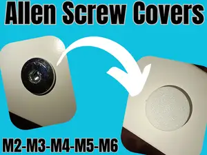 Allen bolt cover - fully customizable (OpenSCAD)