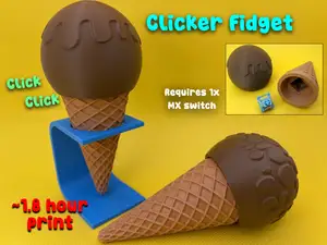 Waffle Cone Ice Cream Clicker Fidget