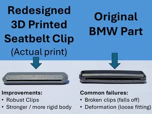 Seatbelt Buckle Clip - BMW Part 72-11-8-469-012