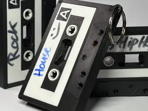 Retro Cassette Tape Print-in-Place Spinning Reels