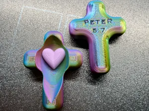 Worry cross 1 Peter and cross with editable text