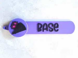 Customizable Cheer Base Flyer Keychain Bag Tag