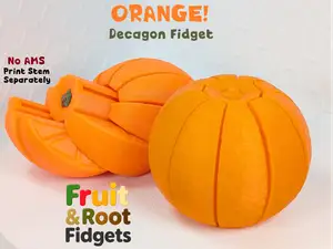 Cascading ORANGE! Decagon Fidget (NO AMS)