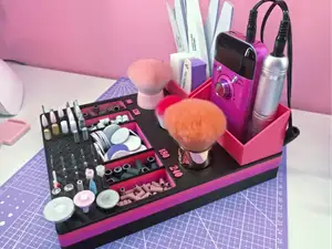 Bac pour ponceuse à ongle et accessoires