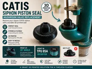 CATIS WC Siphon Seal | TPU85A Mushroom Gasket