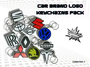 Car Brand Logo Keychains Pack