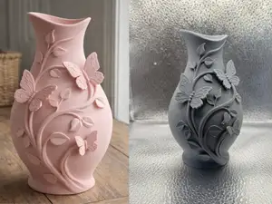 Butterfly Vine Vase Elegant Floral Home Decor Piec