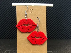 Valentine's day kiss earrings, no AMS 0.4mm nozzle