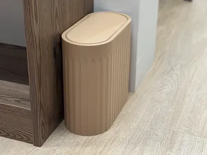 Minimalist Ribbed Trash Bin v2