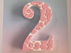 Numbers Floral Raised - Set 0 to 9