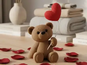Bear with Heart Balloon