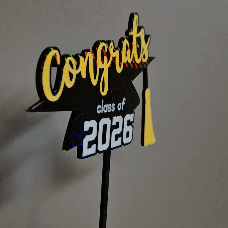 Elegant Graduation Topper "Class of 2026", topper