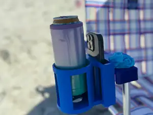 Beach chair phone/cup holder
