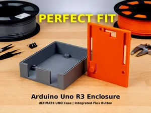Arduino Uno R3 Enclosure with Flex Button