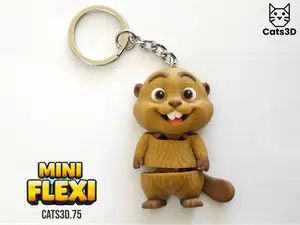 Hoppers Beaver Mini Flexi Keychain