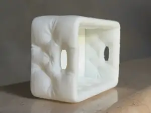 Cestino imbottito effetto pelle