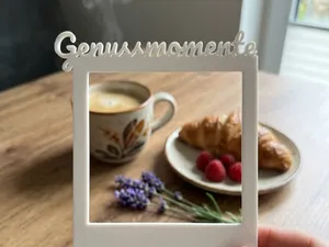 Polaroid-Rahmen „Genussmomente“ für Shootings