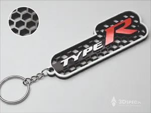 Honda Type R logo keychain