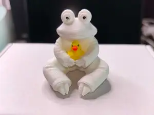 Frog Towel Animal Holding a Duck