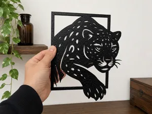 3D Leopard Leaping Out of the Frame