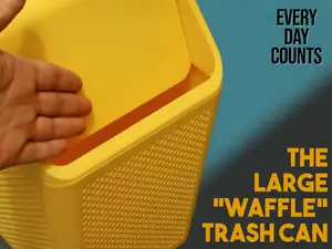 The Large "Waffle" Trash Can with Lid