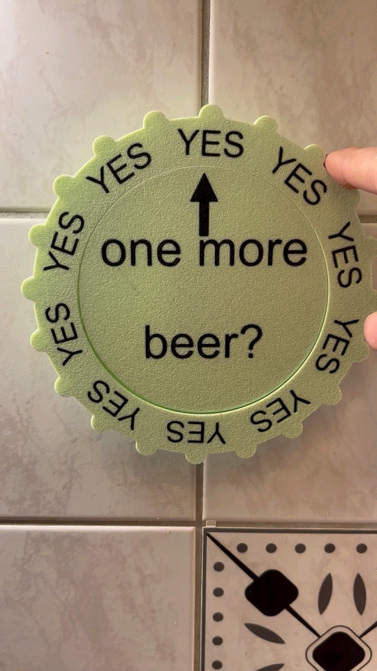 beer wheel spinner, YES version, new wall mount